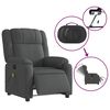 vidaXL Electric Massage Recliner Chair Dark Grey Fabric
