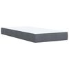 vidaXL Box Spring Bed with Mattress Dark Grey King Single Velvet