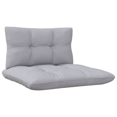 vidaXL 13 Piece Garden Lounge Set with Grey Cushions Pinewood