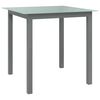 vidaXL Garden Table | Light grey | Aluminium, Glass | 80x80 cm | Durable