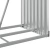 vidaXL Log Holder Light Grey 80x45x120 cm Galvanised Steel