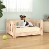vidaXL Dog Bed 55.5 x 45.5 x 28 cm Natural