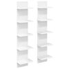 vidaXL Wall Shelf 2 pcs White 22 x 15 x 100 cm Engineered Wood