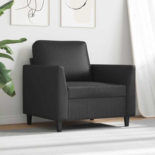 vidaXL Sofa Chair Black 60 cm Faux Leather