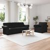 vidaXL Sofa 2 pcs Black 215 x 82 x 80 cm Fabric