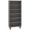 vidaXL Cd Cabinet | Light Grey | Solid pinewood, MDF | Medium | CD Cabinet