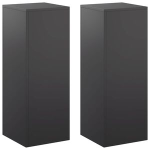 vidaXL Plant Stand 2 pcs Black 30 x 30 x 80 cm Steel