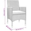 vidaXL 5 Piece Garden Dining Set Poly Rattan Grey
