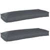 vidaXL Pallet Cushion Set 2 pcs Oxford Fbric Anthracite
