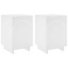 vidaXL Bedside Cabinet 2 pcs White 33.5 x 34.5 x 50 cm Engineered Wood