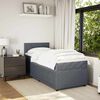 vidaXL Box Spring Bed with Mattress Dark Grey King Single Velvet