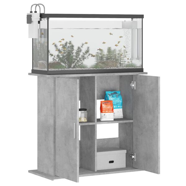 vidaXL Aquarium Stand Concrete Grey 81x36x73 cm Engineered Wood