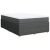 vidaXL Box Spring Bed with Mattress Black Double Fabric