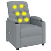 vidaXL Massage Chair Light Grey Fabric
