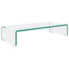 vidaXL TV Stand | Clear | Tempered Glass, Plastic | 60 x 25 x 11 cm | Ergonomic