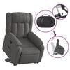 vidaXL Stand up Massage Recliner Chair Dark Grey Fabric