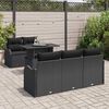 vidaXL Garden Sofa Set with Cushion Manual 6 pcs Black Poly Rattan