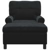 vidaXL Chaise Lounge with Cushion Black 91 x 157 x 91 cm Velvet