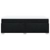 vidaXL Box Spring Bed with Mattress Black King Single Fabric