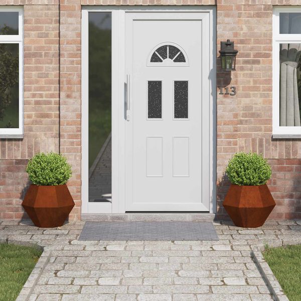 vidaXL Planter 2 pcs Rusty 50 x 50 x 40 cm Weathering Steel