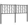 vidaXL Metal Replace Headboard Black 150 cm