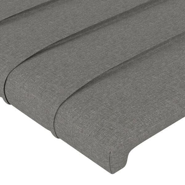 vidaXL Headboard Dark Grey 80x5x118/128 cm Fabric