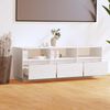 vidaXL TV Cabinet White 140x37x50 cm Solid Wood Pine
