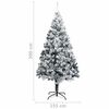 vidaXL Artificial Christmas Tree LEDs&Ball Set&Flocked Snow Green 300cm