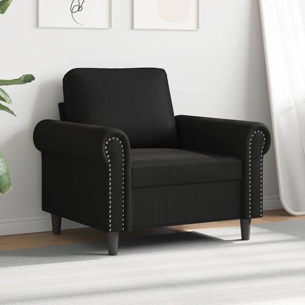 vidaXL Sofa Chair Black 60 cm Faux Leather