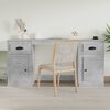 vidaXL Desk with Cabinet Concrete Grey Engineered Wood