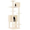 vidaXL Cat Tree with Sisal Scratching Posts Cream 154 cm