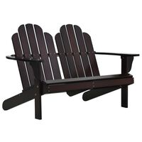 vidaXL Double Adirondack Chair Wood Brown