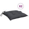 vidaXL Chair Cushions 2 pcs Anthracite 50x50x7 cm Oxford Fabric
