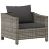 vidaXL 5 Piece Garden Lounge Set with Cushions Grey Poly Rattan