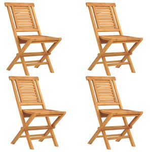 vidaXL Folding Garden Chairs 4 pcs 47x63x90 cm Solid Wood Teak