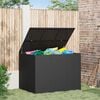 vidaXL Garden Cushion Box PE Rattan 145x100x103 cm Black