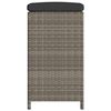 vidaXL Garden Bar Stools with Cushions 6 pcs Grey Poly Rattan