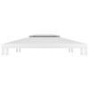 vidaXL 2-Tier Gazebo Top Cover 310 g/m² 4x3 m White