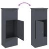 vidaXL Parcel Drop Box with Door Anthracite 44.5 x 29 x 110.5 cm Steel