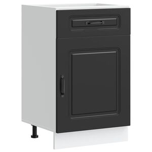 vidaXL Kitchen Base Cabinet Kalmar Black Engineered Wood