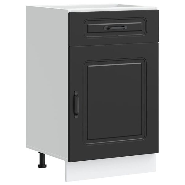 vidaXL Kitchen Base Cabinet Kalmar Black Engineered Wood