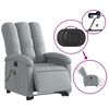 vidaXL Electric Stand up Massage Recliner Chair Light Grey Fabric