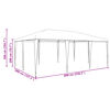 vidaXL Party Tent Anthracite 600 x 400 x 266 cm Polyethylene and Steel
