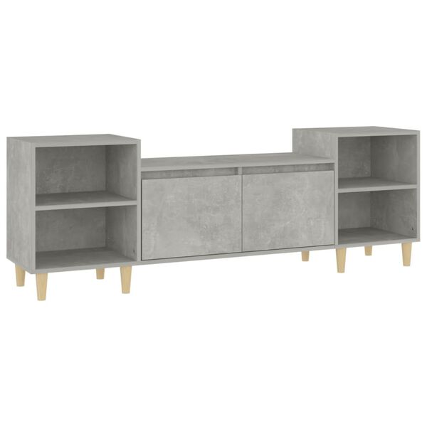 vidaXL TV Cabinet Concrete Grey 160x35x55 cm Engineered Wood
