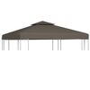 vidaXL Gazebo Top Cover | Taupe | Polyester with PVC coating | 3x3 m