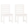 vidaXL 7 Piece Garden Dining Set White Solid Wood Pine