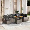 vidaXL 8 Piece Garden Sofa Set with Cushions Grey Poly Rattan