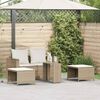 vidaXL 5 Piece Garden Sofa Set with Cushions Stackable Beige Poly Rattan