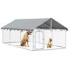 vidaXL Outdoor Dog Kennel with Roof 400x200x150 cm