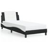 vidaXL Bed Frame with LED without Mattress "Zadar" Black and White 90x190 cm